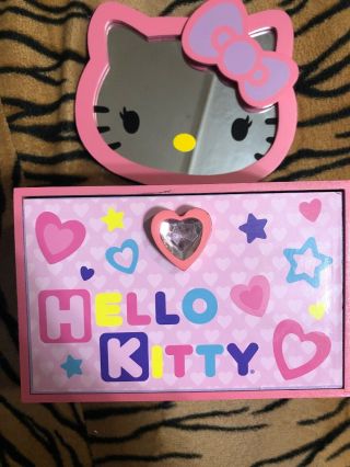 Cute Hello Kitty Jewlery Box With Detatchable Mirror