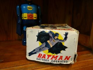 NOMURA BATMAN ROBOT,  w/ ENGLISH BOX - 1968,  JAPAN. 9