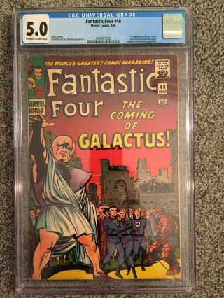 Fantastic Four 48 Cgc 5.  0 First Appearance Silver Surfer - Galactus - Ow/w