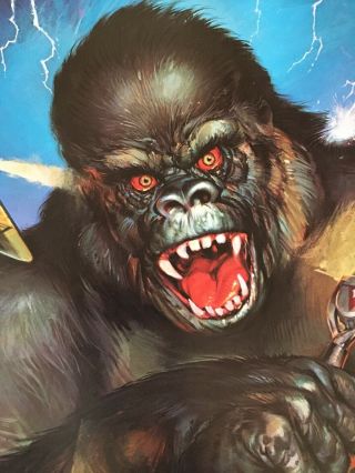 Vintage 1985 King Kong Movie Budweiser Beer Poster Busch Creative 2