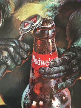 Vintage 1985 King Kong Movie Budweiser Beer Poster Busch Creative 4