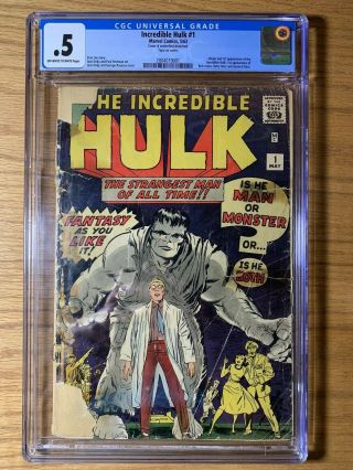 Incredible Hulk 1 / Cgc 0.  5 / Off - White Pgs / 1st Appearance Of The Hulk