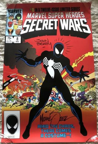 Mike Zeck John Beatty Signed Marvel Heroes Secret Wars 8 11x17 Print