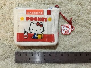 VINTAGE rare 1976 SANRIO Hello Kitty mini pocket coin purse memo 4