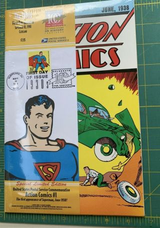 Action Comics 1 Usps Commemorative Stamp Reprint 1st Appearance Superman