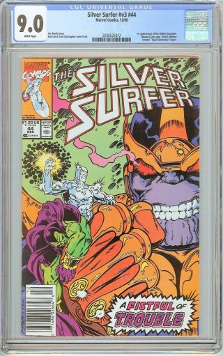 Silver Surfer V3 44 Cgc 9.  0 White Pages 2030525012