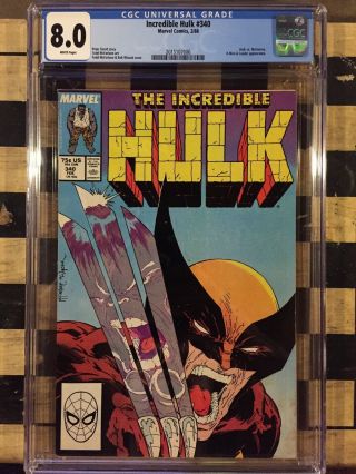 The Incredible Hulk 340 (marvel,  February 1988) Cgc 8.  0