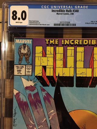 The Incredible Hulk 340 (Marvel,  February 1988) Cgc 8.  0 3