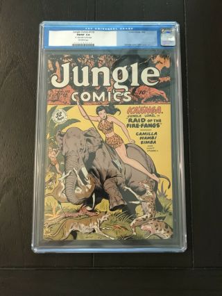 Fiction House Jungle Comics 110 Classic Matt Baker Kaanga Cover Cgc 7.  0 1949