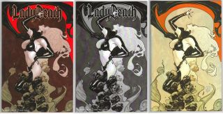 Lady Death: Scorched Earth 1 - Legend 3 Book Set,  Adam Hughes,  Nm -,  9.  4 - 9.  9