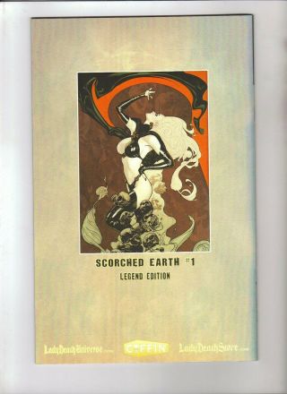 LADY DEATH: SCORCHED EARTH 1 - LEGEND 3 BOOK SET,  ADAM HUGHES,  NM -,  9.  4 - 9.  9 9