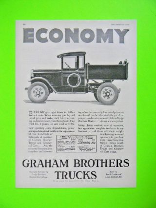 1928 Ad For Graham Brothers Trucks Division Of Dodge Brothers Inc
