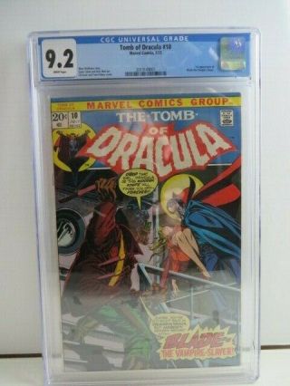 Tomb Of Dracula 10 Cgc 9.  2 Nm - 1st Appearance Of Blade (1973)