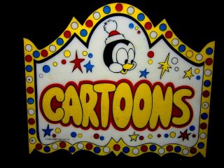 Vintage - Walter Lantz - Cartoon Selector Booth Sign - 21 " X 18 " - Chilly Willy