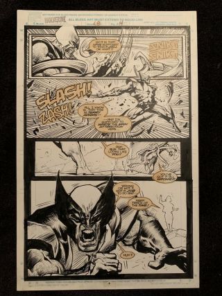 Wolverine 68 Page 4 Artwork By Mark " Tex " Texeira Marvel Comics 1993