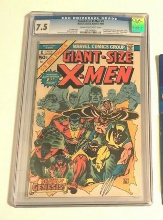 Cgc 7.  5 Giant - Size X - Men 1 Comic 1975