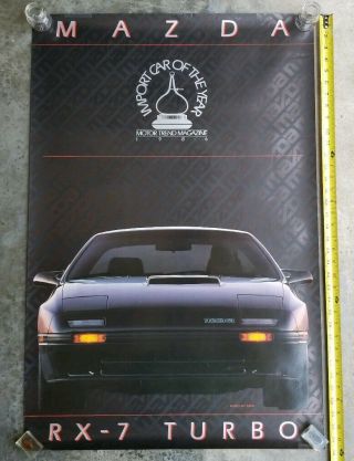 1987 Mazda Rx7 Turbo Poster Rare Collectible Vintage Dealership Importcarofyear