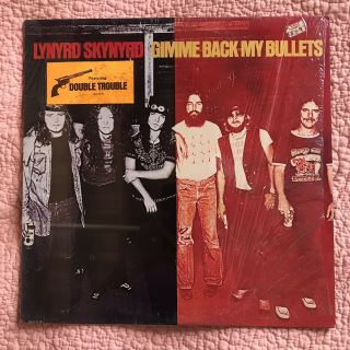 Lynyrd Skynyrd - Gimme Back My Bullets - 1976 Lp In Shrink Rare Sticker