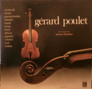 Ultra Rare French Lp Gerard Poulet / Blanchot Violin Recital Deesse