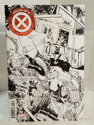House Of X 1 - Party Sketch Variant (2019) 9.  0 Vf/nm Hickman/larraz