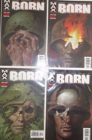 Born 1 - 4 (nm, ) Full Set Punisher Marvel 2003 Frank Castle In Vietnam In 