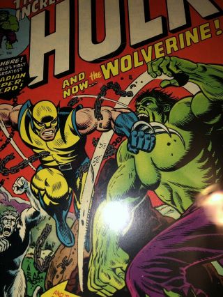 Incredible Hulk 181 CGC 7.  0 | Marvel 1974 | 1st Full Appearance of Wolverine. 3
