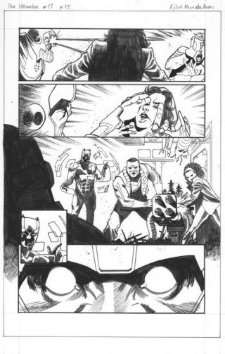 Djibril Morrisette - Phan The Ultimates 11 P.  15 Marvel Art