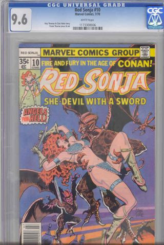 Red Sonja 10 Cgc 9.  6 1978 Conan 