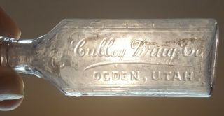 Culley Drug Co Ogden Utah Druggist Bottle
