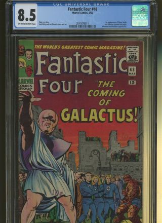 Fantastic Four 48 Vf,  8.  5 | Marvel 1966 | 1st Silver Surfer & Galactus (cameo).
