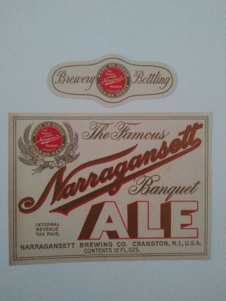 Ri - Irtp - Narragansett Banquet Ale - 12oz - Narragansett Brg Co - Cranston - A6832