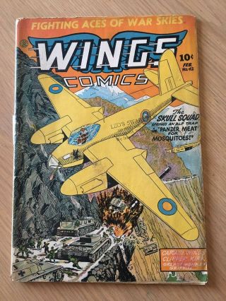 Wings Comics 42 1944 - Gga - Graham Ingels - Fiction House - Gd