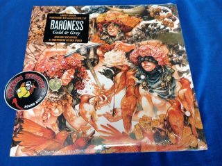 Baroness Gold & Grey Colored Red Blue Vinyl Metal Lp Piranha Records