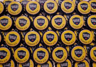 100 Yellow Samuel Adams Summer Ale Beer Bottle Caps (no Dents)