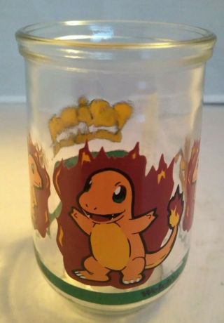 Pokemon 4 Charmander Jelly Jar Glass By Welch 