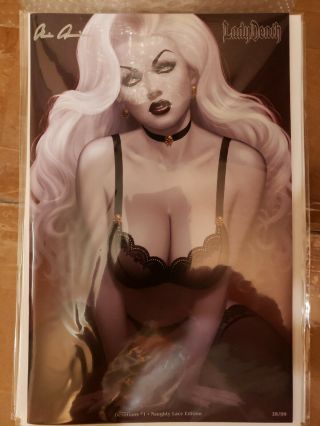 Lady Death Devotions Naughty Lace Ed.  Signed By Pulido Denver Pop Culture Con