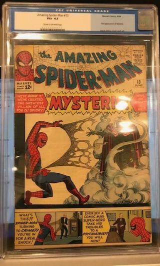 Spider - Man 13 Cgc 4.  5 (1964) : 1st Mysterio : Ditko :