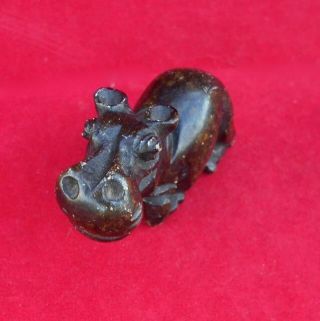 Vintage Solid Stone Small Hippopotamus Figurine Usa Made
