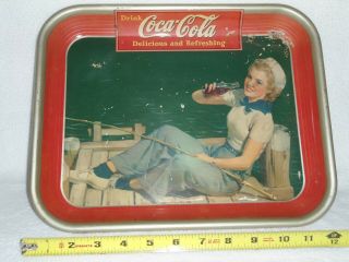 Vintage Coca - Cola Serving Tray - 1940 Sailor Girl