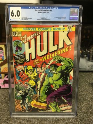 The Incredible Hulk 181 (nov 1974,  Marvel) Cgc 6.  0