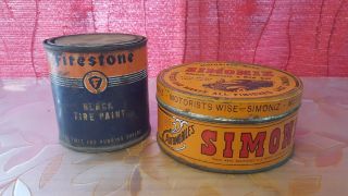Vintage Motorists Wise Simoniz Automobile Finish Wax Almost Full,  Firestone