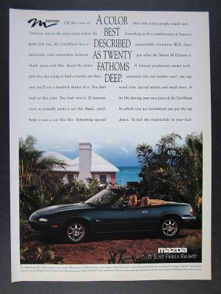 1994 Mazda Miata M Edition Model Vintage Print Ad