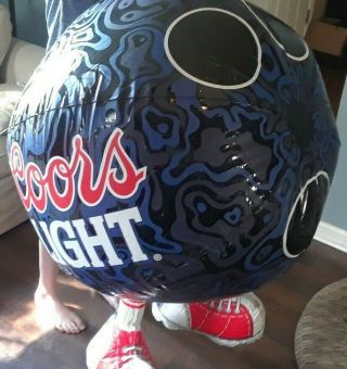 Coors Light Inflatable Bowling Ball - Goofy Beer Advertising Blow Up Ball Bowler