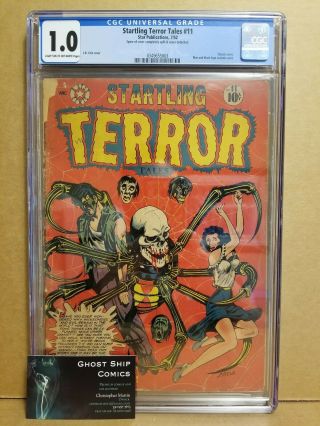 Startling Terror Tales 11 Cgc 1.  0 L.  B.  Cole Ghost Spider Of Death 1952 Pch