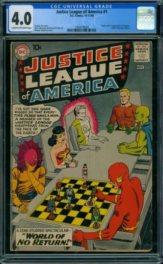 Justice League Of America 1 Cgc 4.  0