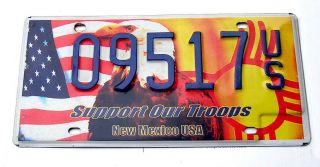 Mexico Support Our Troops License Plate Eagle Flag Military Sign