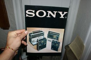 Vintage Sony Radio Advert Pamphlet Brochure Booklet Leaflet Paper Dealer