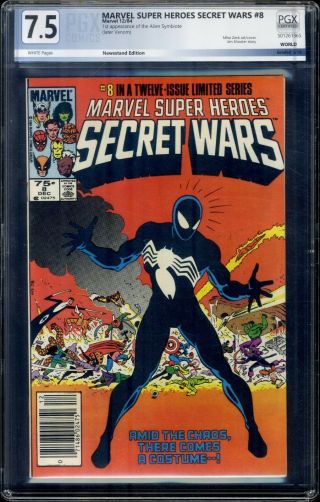 Marvel Heroes Secret Wars 8 Pgx 7.  5 Origin Of Black Suit Venom 