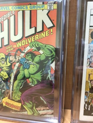 Incredible Hulk 181 CGC 7.  5 OW/W 1st Wolverine Iron Fist 14 Sabertooth 9.  4 WHT 5