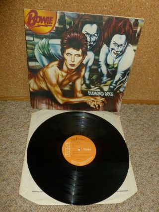 David Bowie ‎diamond Dogs Lp Uk 1974 Rca Victor Apl1 0576 1st Press